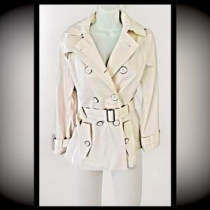 🐚JOAN RIVERS🐚 CANVAS SHORT TRENCH OR PEA COAT NWOT🤍